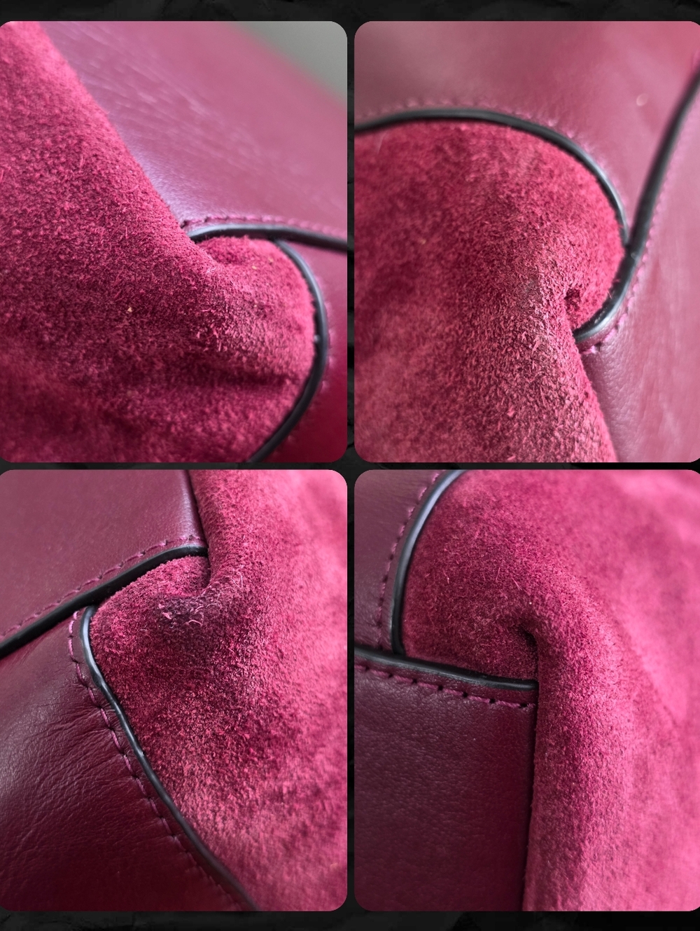 Coach F54579 Ava Tote Shoulder Oxblood Burgundy Suede Leather Bag - Picture 11 of 16